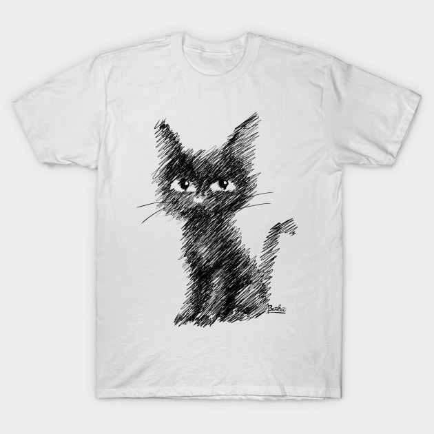 Doodle cat T-Shirt by BATKEI